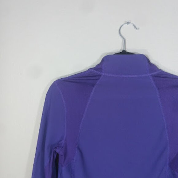LUCYTECH | Purple Reflective Full Zip Long Sleeve Performance Top Thumbholes XS - Picture 6 of 10